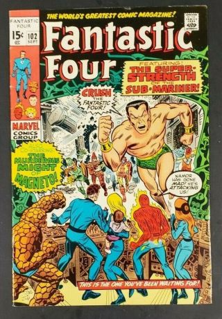 1970 Sept.  No.  102 Marvel Comic Fantastic Four 15 Cents Cs2