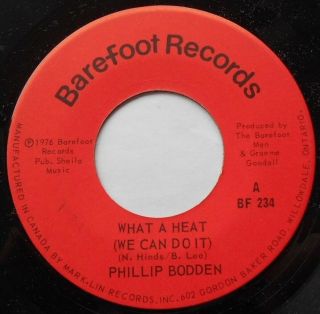 Phillip Bodden What A Heat /philips Calypso Canada 1976 Modern Soul Barefoot 45
