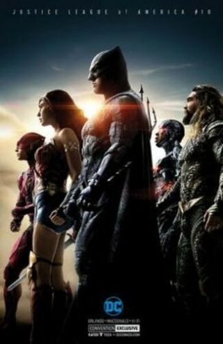Justice League 10 Comic Book 2017 Sdcc Exclusive Silver Foil Movie Cover Variant