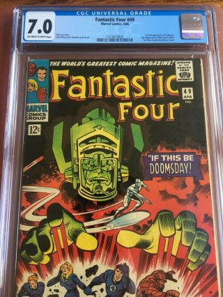 Fantastic Four 49 CGC 7.  0 OW/W Silver Surfer Kirby Lee Owner Glossy 2