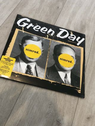 Green Day - Nimrod Ltd Edition 2 Lp Yellow Vinyl 20th Anniversary Logo Etching