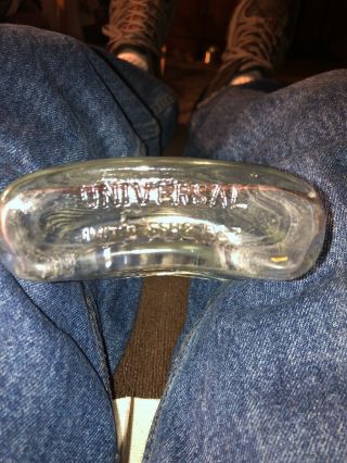 Vintage Glass Whiskey Flask Swirl Glass Pat.  Date Feb 8 1927 12 Oz. 3
