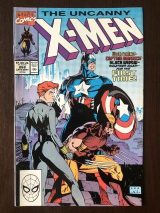 Uncanny X - Men 268 Classic Jim Lee Captain America,  Wolvie,  Black Widow Nm,  9.  6