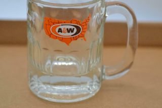 Vintage A&w Root Beer/united States Map Logo Glass Mug {b93}