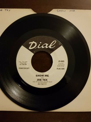 Northern Soul 45 Joe Tex Show Me Dial Pressing