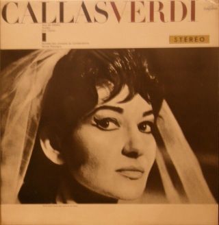 Ultra Rare Org French Stereo Lp Maria Callas Sings Arias From Verdi Saxf1008
