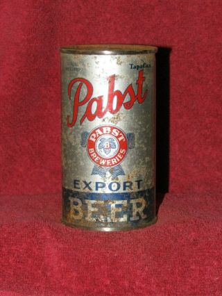 Pabst Export Beer I/o Flat Top Can Premier - Pabst Corp Milwaukee & Peoria Heights