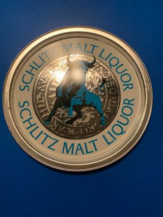 Schlitz Malt Liquor Bull Beer Metal Serving Tray - 10⅝ inches 2