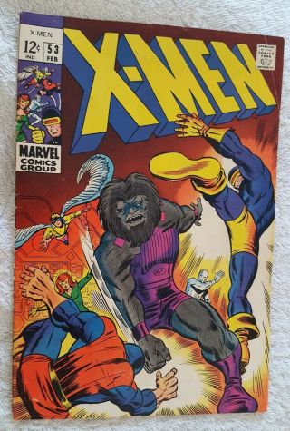 The X - Men - Vol.  1,  No.  53 - Marvel Comics Group - February 1969 7.  0 Grade Est.
