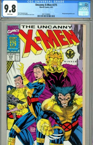 Uncanny X - Men 275 Cgc Graded 9.  8 - Highest Graded - Wraparound Gatefold Cover