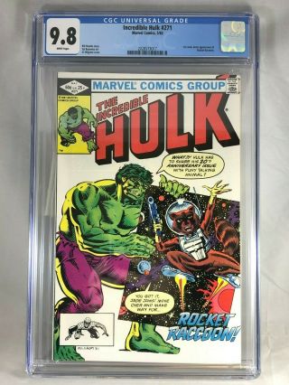 The Incredible Hulk 271 (rocket Raccoon 1st App) Cgc 9.  8 Marvel Comics 1982