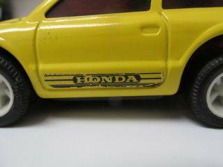 Vintage 1970 ' S Tonka Toys Yellow Honda Civic Friction Powered Car - RARE PIECE 5