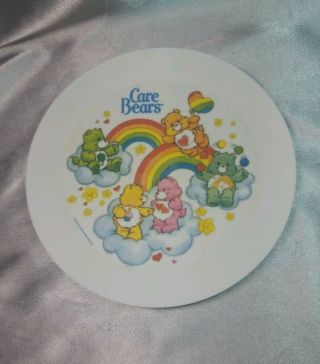 Vintage 1983 Care Bears & Rainbows Children’s Plastic Plate American Greetings