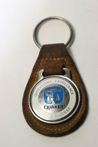 Vintage Quaker Operations Excellence Key To Success Keychain Key Ring.  Usa