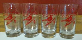 Virginia Dare Red Wine Red Robin Drink Glass Set Of 4