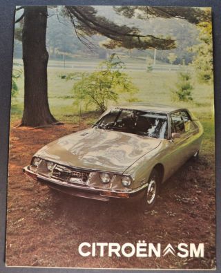 1972 - 1973 Citroen Sm Sales Brochure Folder Maserati