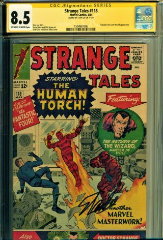 Strange Tales 118 Cgc 8.  5 Signed By Stan Lee Steve Ditko/j Kirby - Dr Strange