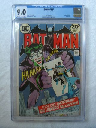 Batman 251 Cgc 9.  0 Dc Comic Key 1st Sa Appearance Joker Cover 1973