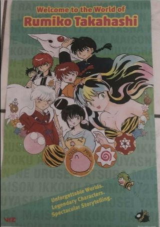 Rumiko Takahashi Poster Inuyasha Ranma 1/2 Viz 2019 Sdcc Comic Con Ax Anime Expo
