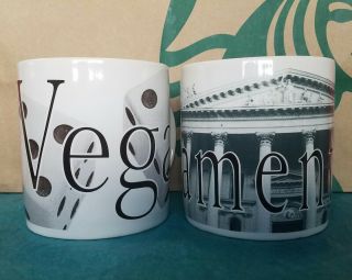 2 Starbucks Collector Series Mugs Lasvegas Dice And Sacramento Capitol 1994 Icon