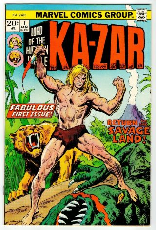 Ka - Zar 1 - Nm Marvel 1974 Vintage Comic