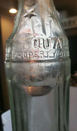 QUALITY BEVERAGES Coca Cola Bottling Company Paris,  TX Bottle.  6 Star 3