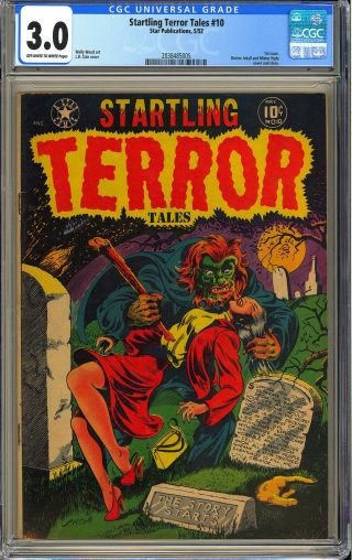 Startling Terror Tales 10 (1) L.  B.  Cole Cover Art Pre - Code Star 1952 Cgc 3.  0