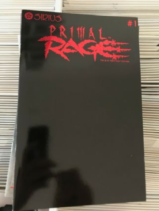 Primal Rage 1 Nm - 1st Print Black Red Foil Variant Sirius 1994 Game Comic