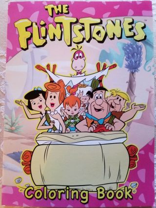 Vintage Cartoon Classic The Flintstones 96 Page Coloring Book Hanna - Barbera 2014