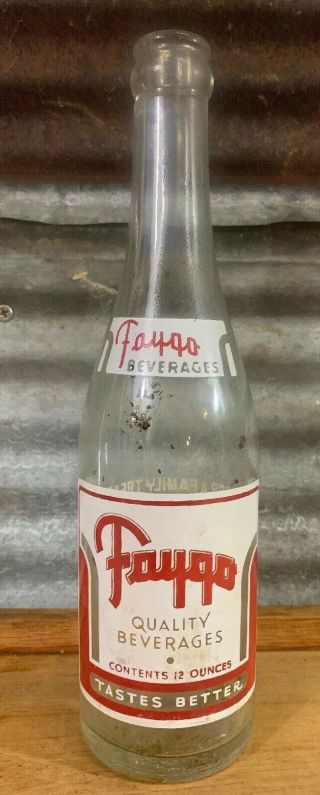 Vtg Duraglas Faygo 12 Oz Detroit Michigan Glass Soda Pop Bottle Crate 4 See All