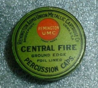Old Remington Umc Central Fire Percussion Caps Tin