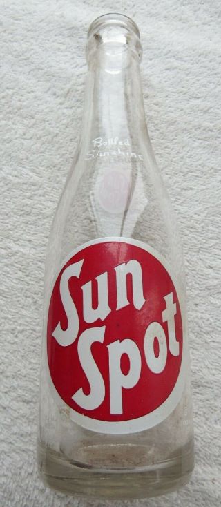 Sun Spot Bottled Sunshine Troy Ny Red & White Acl Soda/juice? 1956 Dated