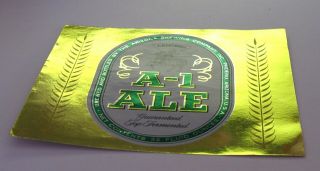 Arizona Brewing Co LANCERS A - 1 ALE foil beer label AZ 32oz 2