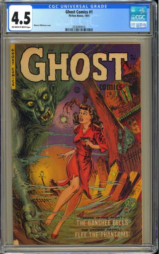 Ghost Comics 1 Good Girl Cover Pre - Code Horror Fiction House 1951 Cgc 4.  5