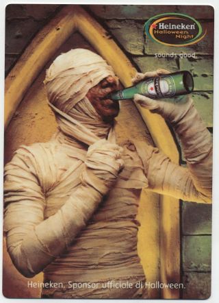 Heineken Beer European Halloween Ad - Large Fridge Magnet - Mummy