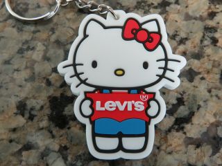 Levis Hello Kitty Sanrio Key Chain Fob 45th Anniversary Limited Edition