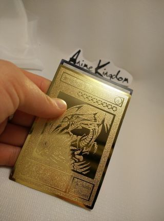 Usa Seller Cosplay Anime Blue - Eyes White Dragon Golden Metal Card Custom Made