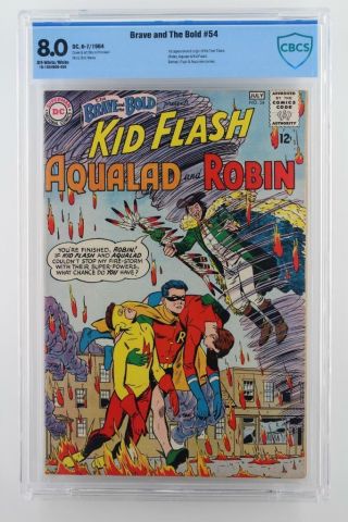 Brave And The Bold 54 - Cbcs 8.  0 Vf - Dc 1964 - 1st App/origin The Teen Titans