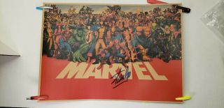 Signed Stan Lee Marvel Poster Print Spiderman 129 300 361 210 101 121 B