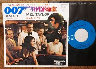 Ost 007 Mel Taylor Diamonds Are Forever Japan Ps 7 " James Bond Va5 The Ventures