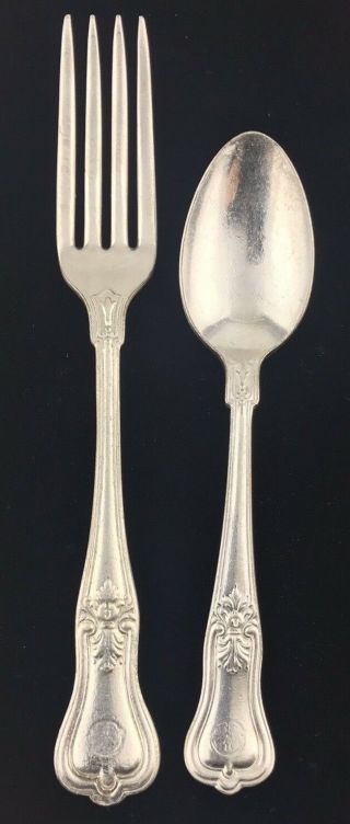 The Barclay Hotel Vtg Sliverware 1 Spoon And 1 Fork York City Reed & Barton