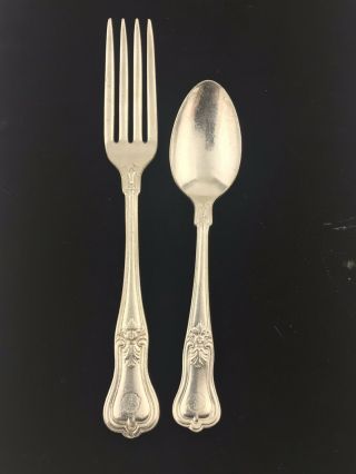 THE BARCLAY HOTEL Vtg Sliverware 1 Spoon and 1 Fork YORK CITY REED & BARTON 4