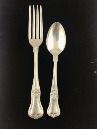 THE BARCLAY HOTEL Vtg Sliverware 1 Spoon and 1 Fork YORK CITY REED & BARTON 5