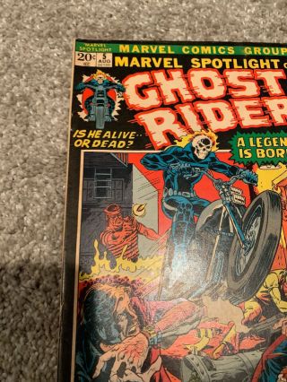 Marvel Spotlight 5 Origin & First Ghost Rider 7.  0,  F VF HIGH END BOOK 3