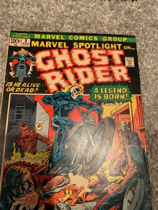Marvel Spotlight 5 Origin & First Ghost Rider 7.  0,  F VF HIGH END BOOK 4