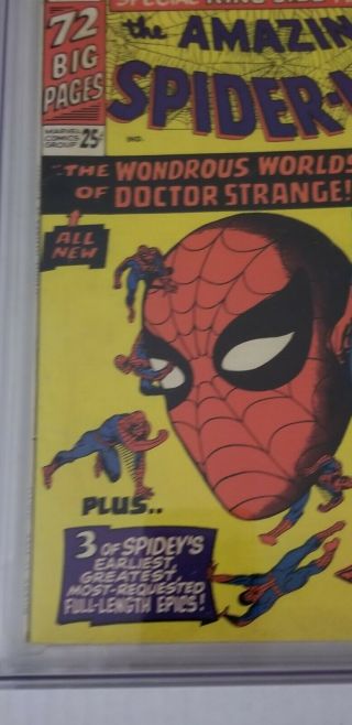 Spiderman Annual 2 CGC 5.  0 Dr.  Strange App.  1965 4