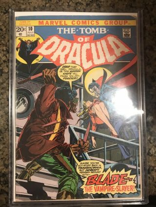 Tomb Of Dracula 10 1st Appearance Of Blade Marvel Comics 1973 Mcu