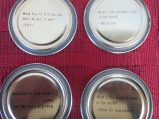 4/5 Vtg 1960 ' s Canning Lids12 w/o Package Continental Can Co Riddles Inside 3