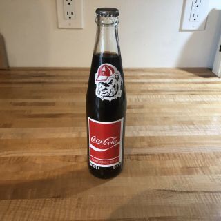 Vintage University Of Georgia Bicentennial Coke Bottle Full Coca Cola Bulldogs