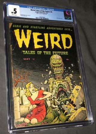Weird Tales Of The Future 3 Cgc.  5 Brittle - Precode - Horror - Gga - Classic - Girl - 1952